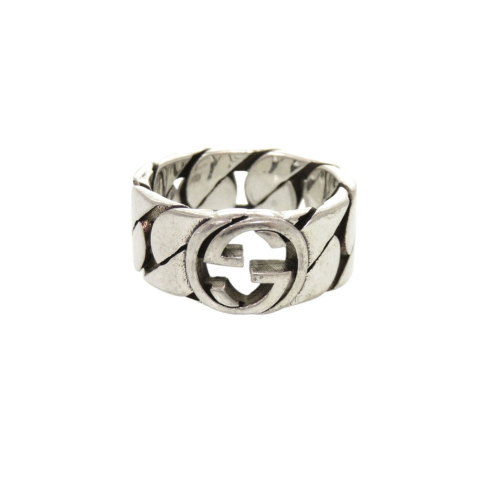 Gucci Interlocking G Sterling Silver 925 #10 Ring 0362GUCCI